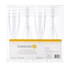 Promo ⭐ 12 Packs: 16 ct. (192 total) 5oz. Plastic Champagne Flutes by Celebrate It™ 🧨