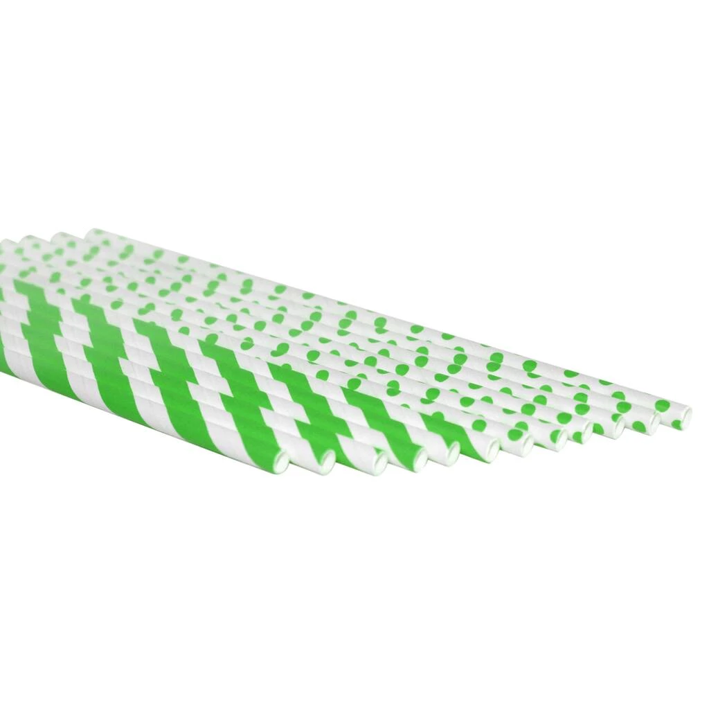 Deals ๐ 8 Packs: 100 ct. (800 total) Green Printed Paper Straws by Celebrate It™ Entertaining ๐ 2 Deals ๐ 8 Packs: 100 ct. (800 total) Green Printed Paper Straws by Celebrate It™ Entertaining ๐ - Image 2