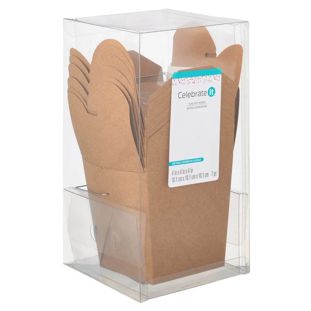 Cheap 😉 12 Packs: 7 ct. (84 total) 4" Take-Out Boxes by Celebrate It™ ✔️ 1 Cheap 😉 12 Packs: 7 ct. (84 total) 4" Take-Out Boxes by Celebrate It™ ✔️