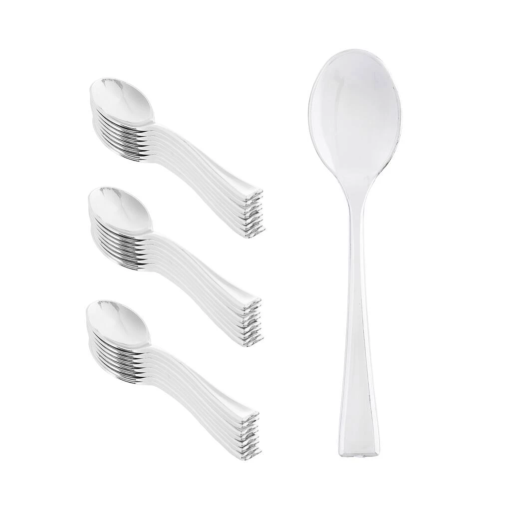 Top 10 🤩 12 Packs: 24 ct. (288 total) Silver Plastic Mini Spoons by Celebrate It™ ⌛ 2 Top 10 🤩 12 Packs: 24 ct. (288 total) Silver Plastic Mini Spoons by Celebrate It™ ⌛ - Image 2