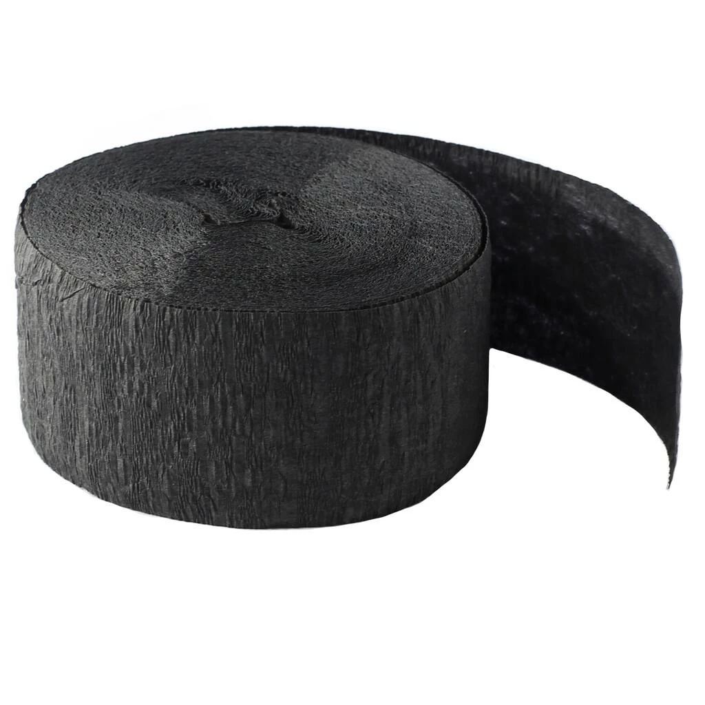 Buy 😍 12 Pack: Black Crepe Streamer by Celebrate It™ ✔️ 2 Buy 😍 12 Pack: Black Crepe Streamer by Celebrate It™ ✔️ - Image 2