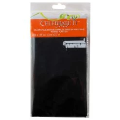 Outlet 👍 12 Pack: Black Plastic Table Cover by Celebrate It™ 😍