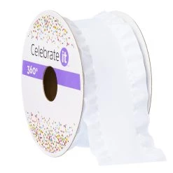 Best deal ⌛ 12 Pack: 1.5" Satin Double Ruffle Ribbon by Celebrate It® 360°™ 😀