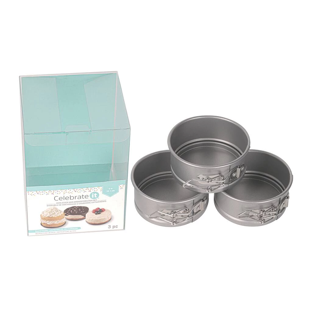 Promo ๐ 6 Packs: 3 ct. (18 total) Non-Stick Mini Springform Pan Set by Celebrate It® ๐ 2 Promo ๐ 6 Packs: 3 ct. (18 total) Non-Stick Mini Springform Pan Set by Celebrate It® ๐ - Image 2