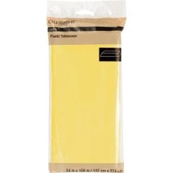 Coupon ⭐ 12 Pack: Yellow Plastic Table Cover by Celebrate It™ 🎁