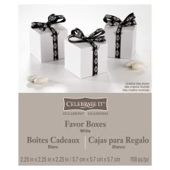 Promo 👍 8 Packs: 100 ct. (800 total) Occasions White Favor Boxes by Celebrate It™ 💯