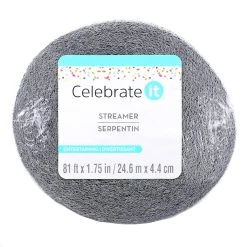 Promo 👏 12 Pack: Silver Crepe Streamer by Celebrate It™ 💯