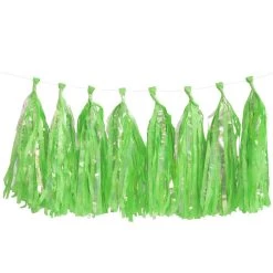 Flash Sale ✨ 12 Pack: Green Tissue Tassel Garland by Celebrate It™ 💯