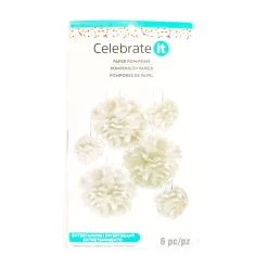 Cheapest 👏 12 Packs: 6 ct. (72 total) White Paper Pom Poms by Celebrate It™ 💯
