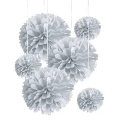 Deals ✨ 12 Packs: 6 ct. (72 total) Silver Paper Pom Poms by Celebrate It™ ❤️