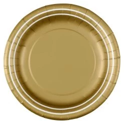 Outlet 🎁 12 Packs: 12 ct. (144 total) Gold 9" Round Paper Plates by Celebrate It™ 🎉