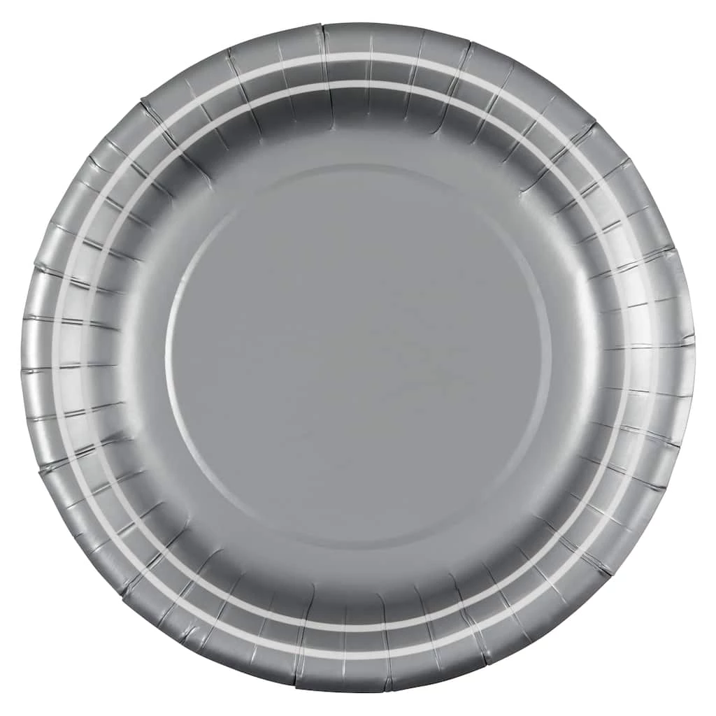 Discount 🧨 12 Packs: 12 ct. (144 total) Silver 9" Round Paper Plates by Celebrate It™ 😉 1 Discount 🧨 12 Packs: 12 ct. (144 total) Silver 9" Round Paper Plates by Celebrate It™ 😉