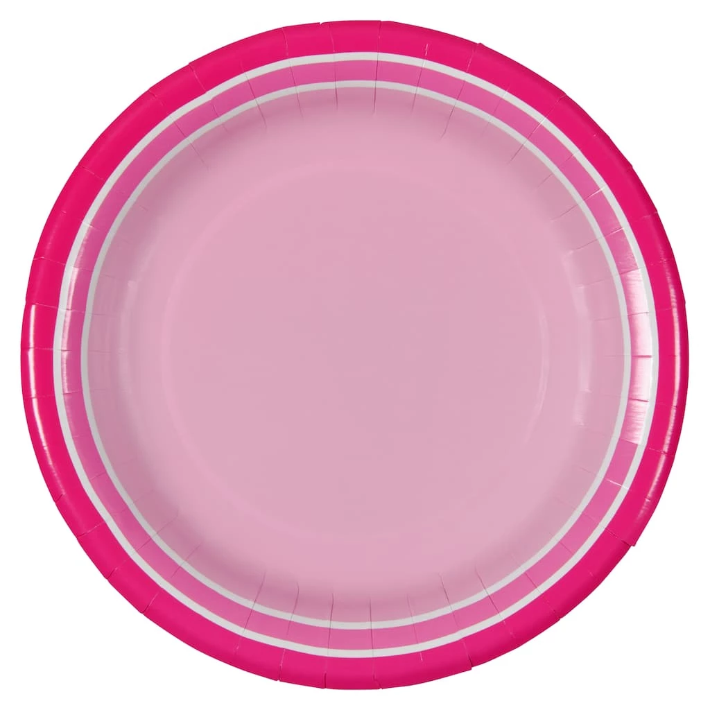 New ๐ 12 Packs: 12 ct. (144 total) Pink 9" Round Paper Plates by Celebrate It™ ๐ 1 New ๐ 12 Packs: 12 ct. (144 total) Pink 9" Round Paper Plates by Celebrate It™ ๐