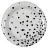 Flash Sale 🛒 12 Packs: 12 ct. (144 total) Black Dots 7" Round Paper Plates by Celebrate It™ ⌛