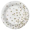 Best Sale 😍 12 Packs: 12 ct. (144 total) Gold Dots 7" Round Paper Plates by Celebrate It™ 💯