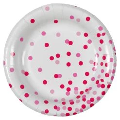 Cheap 🎁 12 Packs: 12 ct. (144 total) Pink Dots 7" Round Paper Plates by Celebrate It™ 💯