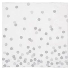 Coupon ⌛ 12 Packs: 24 ct. (288 total) Silver Dots Beverage Napkins by Celebrate It™ ⌛