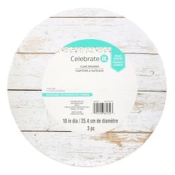 New 🔥 12 Packs: 3 ct. (36 total) 10" White Wood Grain Cake Boards by Celebrate It® 🤩
