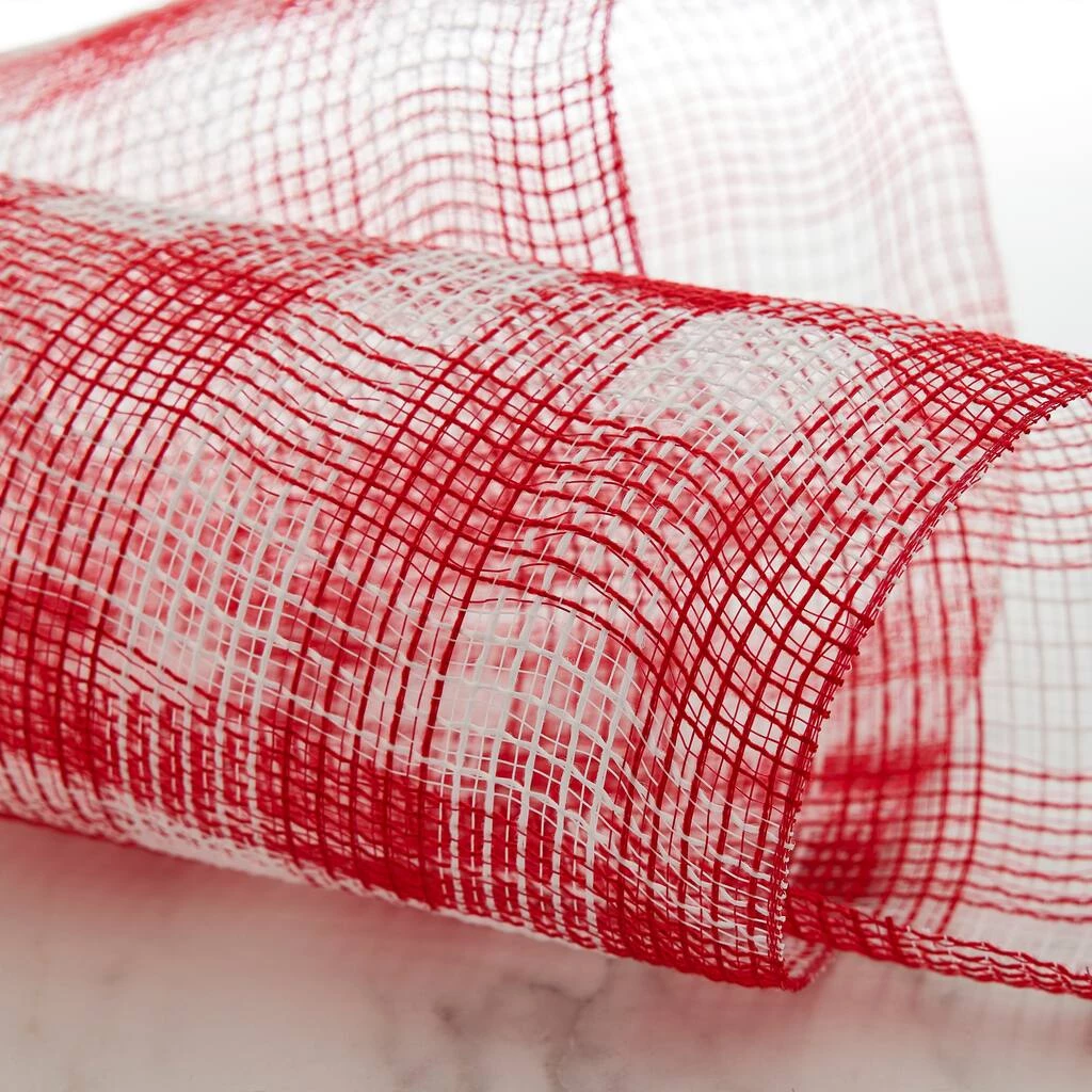 Cheapest 🧨 12 Pack: 10" Red & White Buffalo Check Mesh by Celebrate It™ 💯 2 Cheapest 🧨 12 Pack: 10" Red & White Buffalo Check Mesh by Celebrate It™ 💯 - Image 2