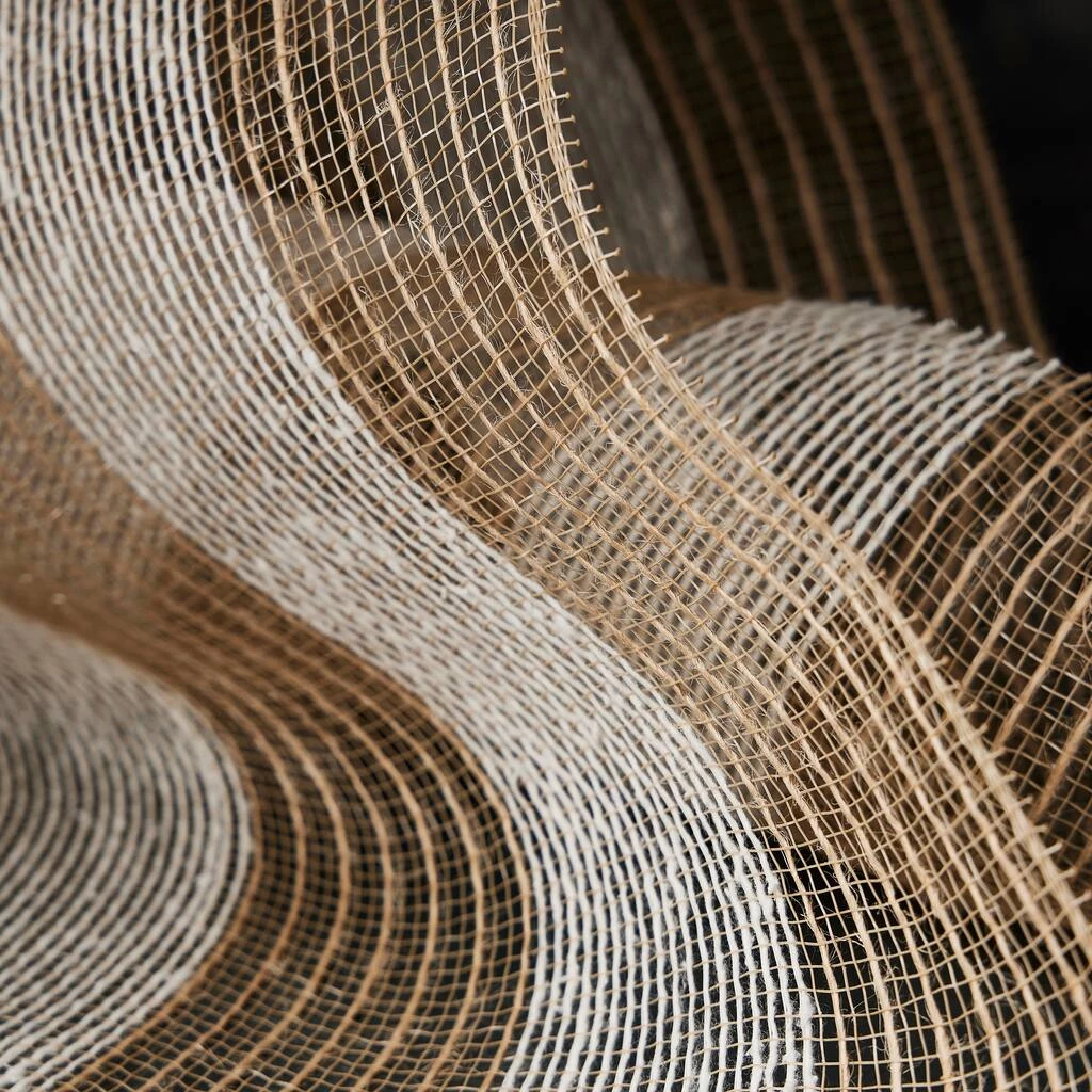 Best deal 🧨 12 Pack: 10" White & Natural Striped Mesh by Celebrate It™ 💯 2 Best deal 🧨 12 Pack: 10" White & Natural Striped Mesh by Celebrate It™ 💯 - Image 2