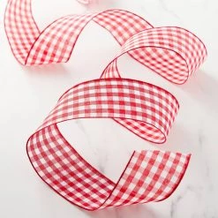 Outlet ✨ 12 Pack: 2.5" Gingham Wired Ribbon by Celebrate It™ 🧨 -Celebrate It Sales Shop MP659066 20