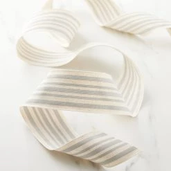 Wholesale 🎁 12 Pack: 2.5" Stripe Faux Cotton Wired Ribbon by Celebrate It™ 🛒 -Celebrate It Sales Shop MP659079 20