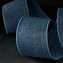 Budget ⌛ 12 Pack: 2.5" Denim Faux Linen Wired Ribbon by Celebrate It™ Décor 😉 -Celebrate It Sales Shop MP659093 20