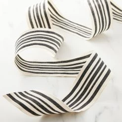 Budget ⌛ 12 Pack: 2.5" Faux Cotton Wired Striped Ribbon by Celebrate It™ Décor 😀 -Celebrate It Sales Shop MP659108 20